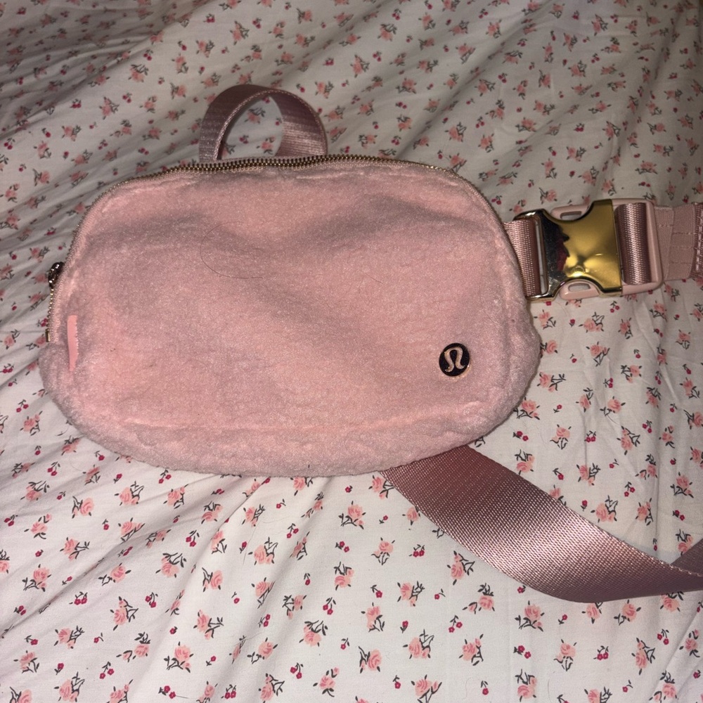 Lululemon Pink Sherpa Belt Bag